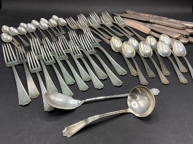 54 pc. Estate Compiled Durgin Sterling Silver Flatware Service