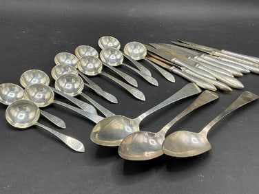 Estate Compiled Shrevport, Crump and Lowe Sterling Flatware