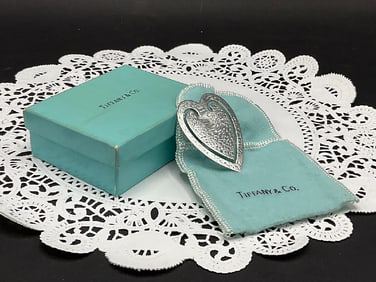 Tiffany & Co. Heart Shaped Sterling Silver Bookmark
