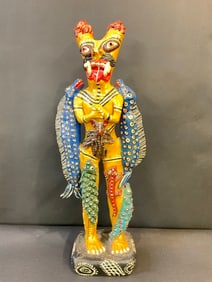 Carmella Martinez Alvarez (Mexican, 20th Century) Sculpture of A Deity