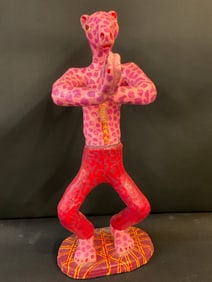 1994 Eric Justen Signed Folk Art Sculpture “No Pain