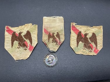 1862-63 Mexican Campaign Bronze Medal and Ribbons