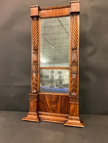 Antique American Federal Mahogany Mirror