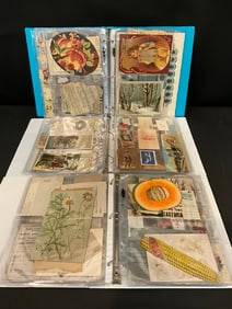 Large Ephemera Lot - Advertising, Greeting Cards, Stamps, Die Cut - Over 115 Pieces