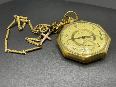 Waltham G.F. Pocket Watch with Chain