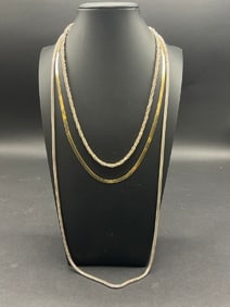 3 pcs Sterling Silver Necklaces