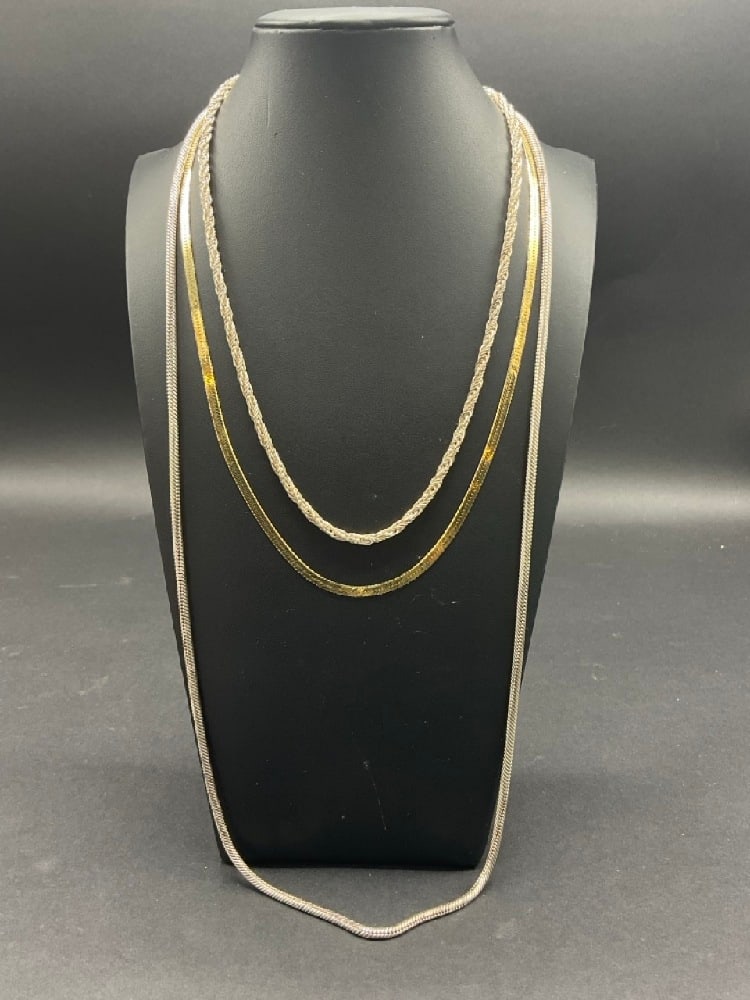 3 pcs Sterling Silver Necklaces (1 of 4)