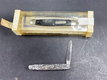 Schrade Folding Knives - Sterling Handled “One Off?? Gift, Prototype & MMZ 1775 Minute Men