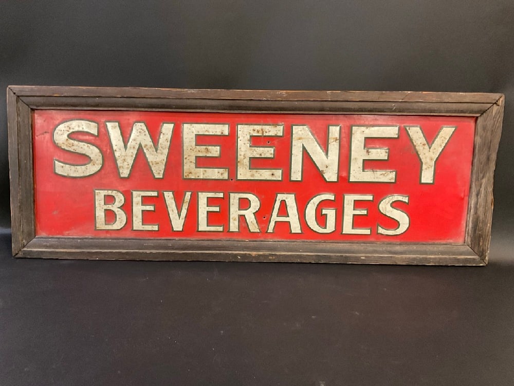 Vintage Tin Sweeney Beverages Sign (1 of 4)