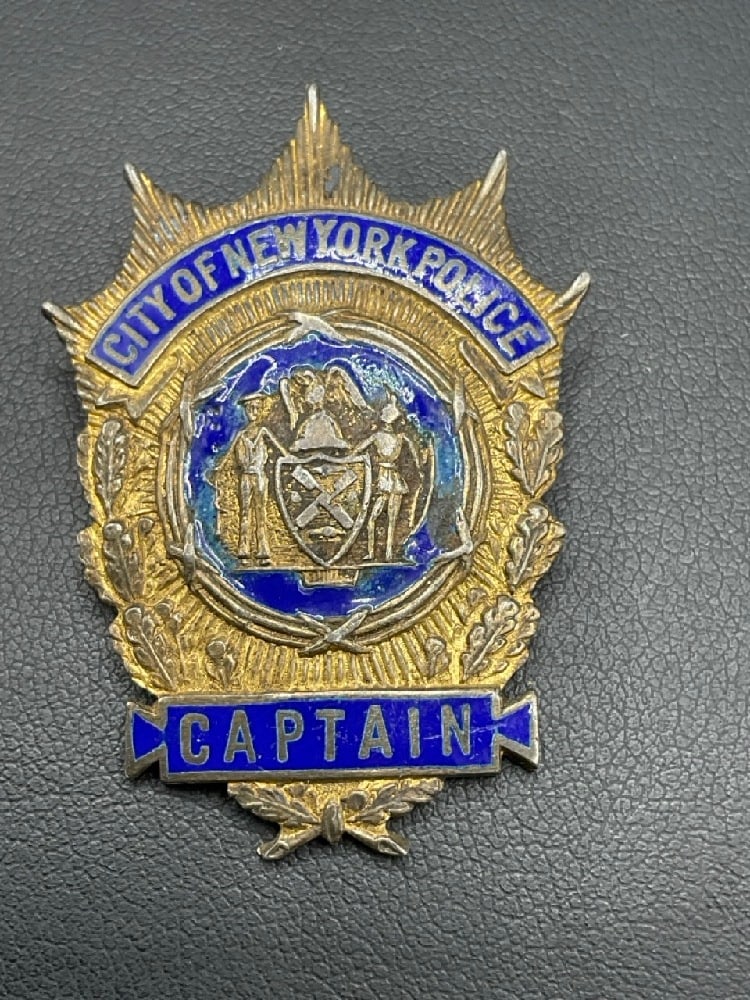 City of New York Police Captain Sterling Silver Badge (1 of 3)