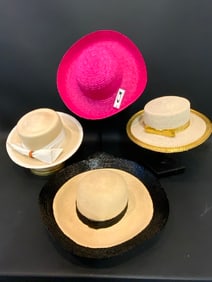 Ladies Four (4) Straw Hats