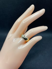14K Yellow Gold Wide Wedding Band