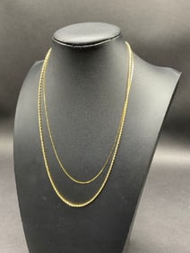 Two (2) 14K Yellow Gold Necklaces