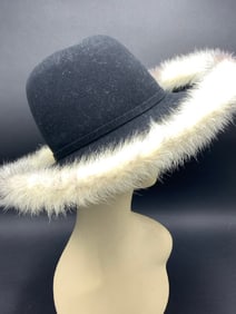 Mr. John Jr.  New York -Paris Fur Trim Felt Hat