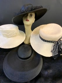 Vintage Designer Wide Rim Hats