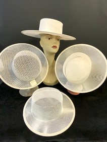 Vintage Ultra White Hat Frames