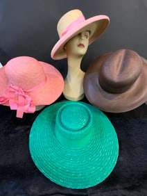 Vintage Designer Straw and Woven Hats