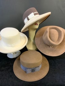 Vintage Designer Wool Felt Lady Hats