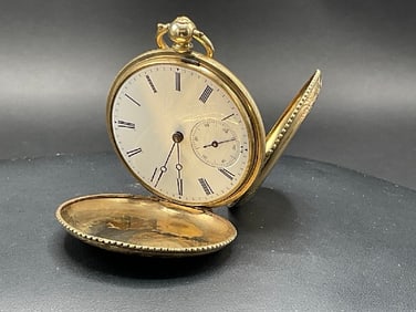 14K D. Courvoisier Neuchatel Pocket Watch Verge Fuse