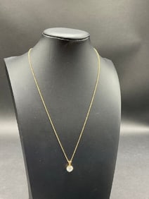 14K Yellow Gold CZ 18?? Necklace