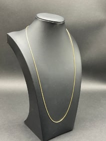 14K Yellow Gold 24?? Adjustable Diamond Cut Snake Chain