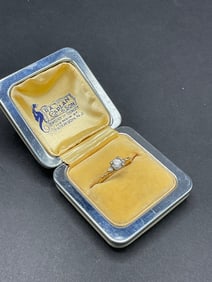 Vintage 14K Engagement Ring CZ