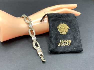 Vintage Gianni Versace Rhinestone Beacelet