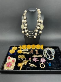 Estate Vintage Designer Costume Jewelry Lot