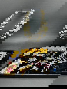 Estate Vintage Designer Costume Jewelry Lot: Designer Costume Jewelry Lot with Carolee and Early Kenneth Lane Etc.
