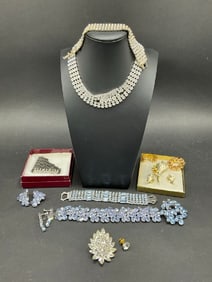 Vintage Estate Compiled Costume Jewelry Group, Bauer, Weiss, Coro, Kramer