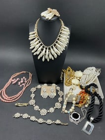 Vintage Estate Compiled Costume Jewelry Group