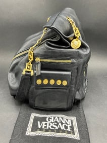 Gianni Versace Leather Medusa Sling Bag