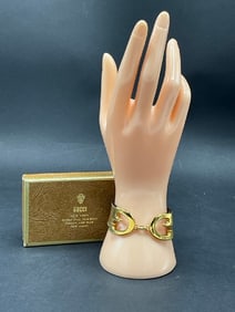 Gucci Horse Bit Leather Bracelet w/ Box