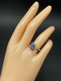 9ct. Opal and Diamond Ring