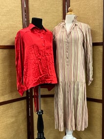 Two (2) Vintage Yves Saint Laurent Blouse and Dress