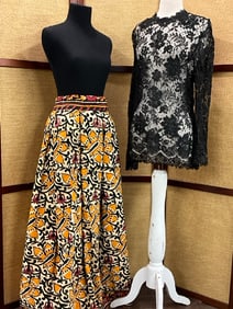 Vintage Jody N Anita Wrap Skirt and A Beautiful Heavy Beaded Long Sleeve Blouse