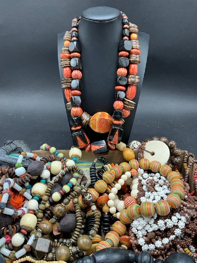 Estate Compiled Bead Necklace Lot (1 of 6)