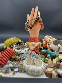 Estate Compiled Costume Jewelry Bracelets Lot