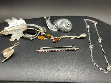 Compiled Sterling Silver Jewelry Lot