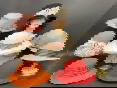 (8) Vintage Designer Hats