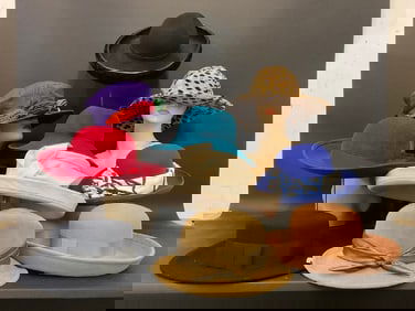 (10) Vintage Designer Fashion Hats