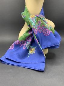 Vintage Signed Hermes Silk Scarf