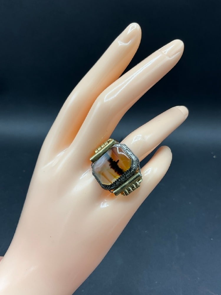 Vintage Moss Agate Ring (1 of 3)