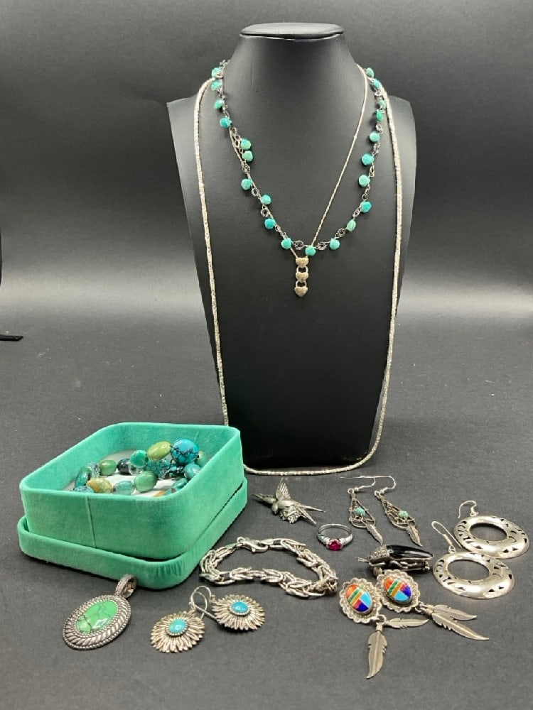 Estate Compiled Sterling Silver Jewelry Group (1 of 5)