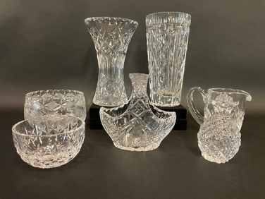 (7) Piece Crystal Lot w/ Waterford & Galaway
