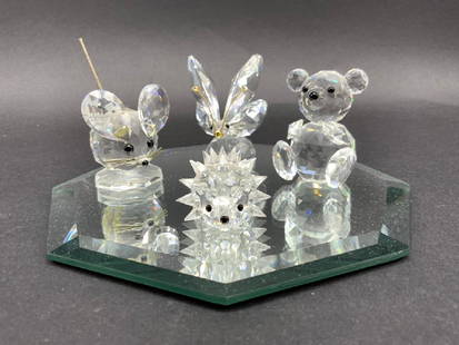 Swarovski Crystal Woodland Figures: Swarovski Crystal Woodland Figures.Dimensions: Lg - 2 1/4&rdquo; x 1 3/4&rdquo; Sm - 1&rdquo; x 1 1/2&rdquo;