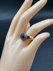 14K Yellow Gold Star Sapphire Ring