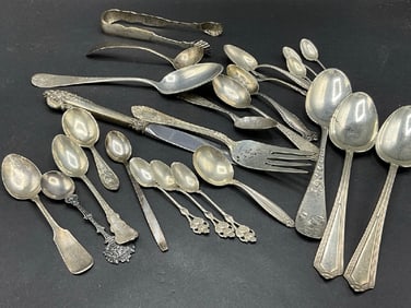 Twenty-Five (25) Piece Estate Compiled Sterling Silver Flatware