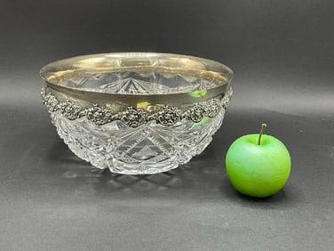 AbCG Sterling Silver Mounted Fruit Bowl