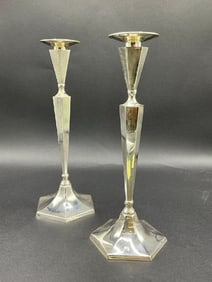 Hazorfim 800 Silver Judaica Candlesticks